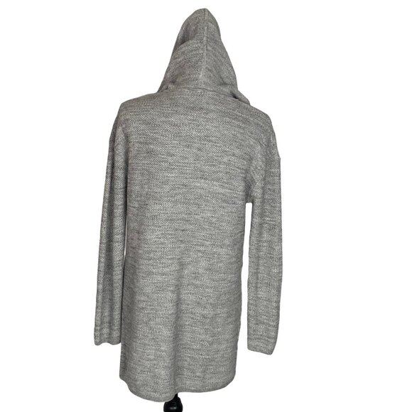 ATHLETA Women Hooded Sweater Pullover Long Sleeve V Neck Sz XS Gray 54-7 - Picture 2 of 12